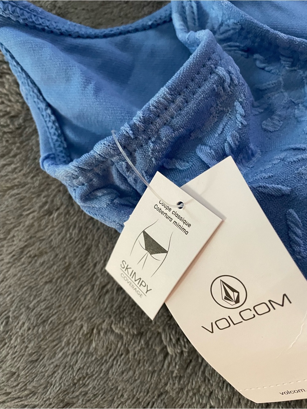Volcom Solid Surfin One Piece Swimsuit Women’s Size S Blue Floral Skimpy - Picture 7 of 11